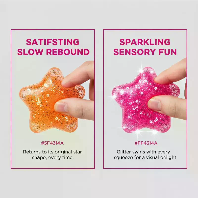 1Pc Maltose Star Slow Rising Stretchy Decor Creative Stress Relief Squeeze Toys For Desk Display Soft Star Fidget For Office