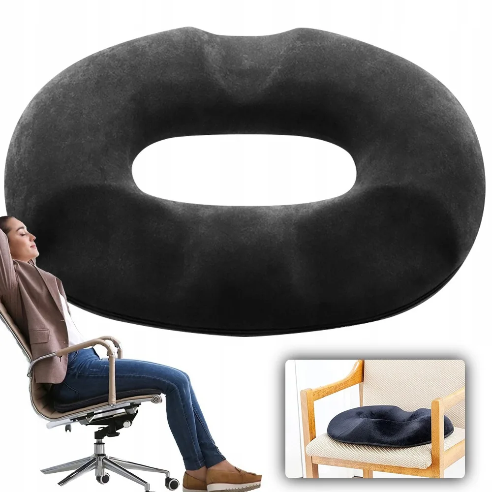 Coussin en forme de donut pour le confort, oreiller pour hémorroïdes en mousse à mémoire de forme, coussins pour chaise de bureau, pour hémorroïdes, coussin pour la prostate, coussin de grossesse