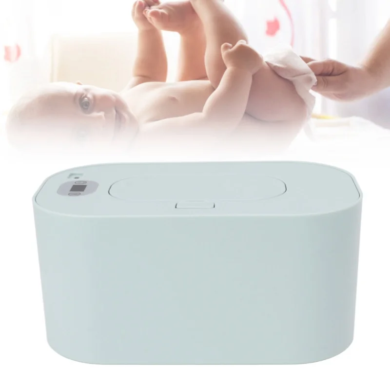 아기 물티슈 워머 USB 일정한 온도 휴대용 물티슈 히터 온도 조절 따뜻한 보관함 디스펜서 5V 화이트