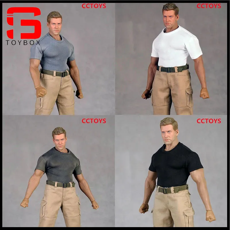 In Stock CCTOYS CC021 1/6 Male Tight T-shirt Short Sleeve Top Clothes Model Fit 12 Inch Muscle Strong Action Figure Body