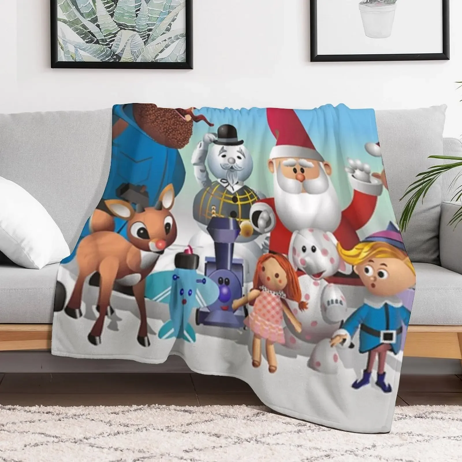 Rudolph and Friends | DreamscapesbyTeresa Throw Blanket Sofa Quilt decorative manga Blankets