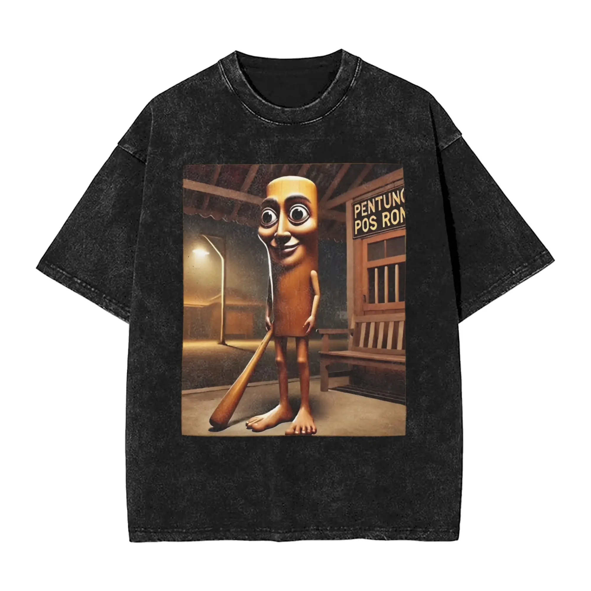 

Tung Tung Tung Sahur Washed T Shirt Men Y2K Classic Casual T Shirts Summer Breathable Fashion Tee Shirt Print Oversized Tops