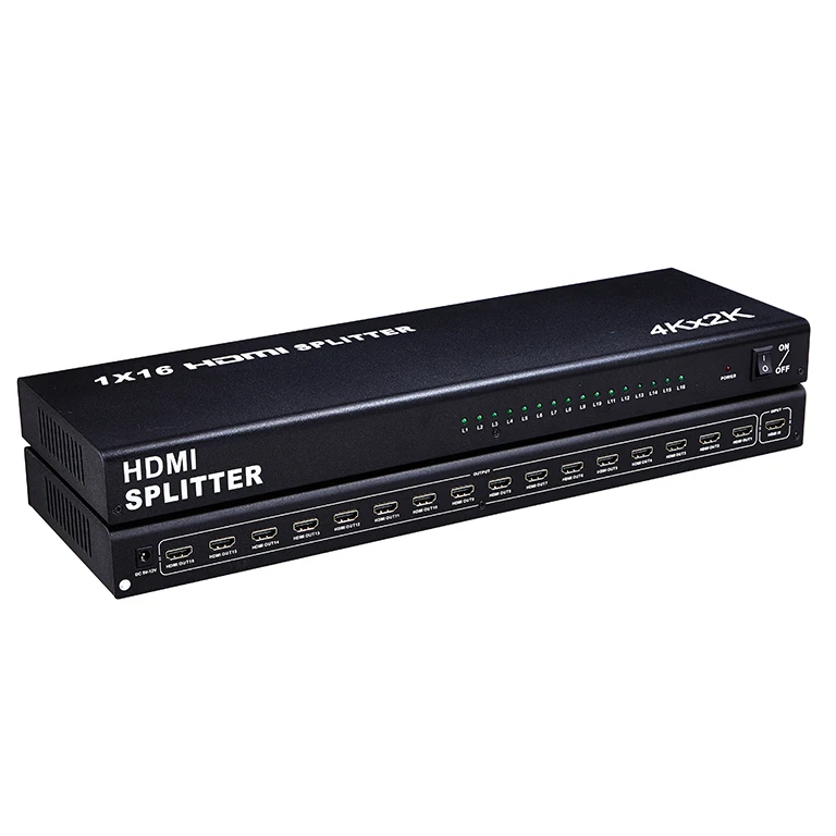 4K 1X16 HDMI Splitter Profesional HDMI Distributor 1X16 Multi Layar Tampilan Video Converter 1 PC Ke Beberapa Monitor