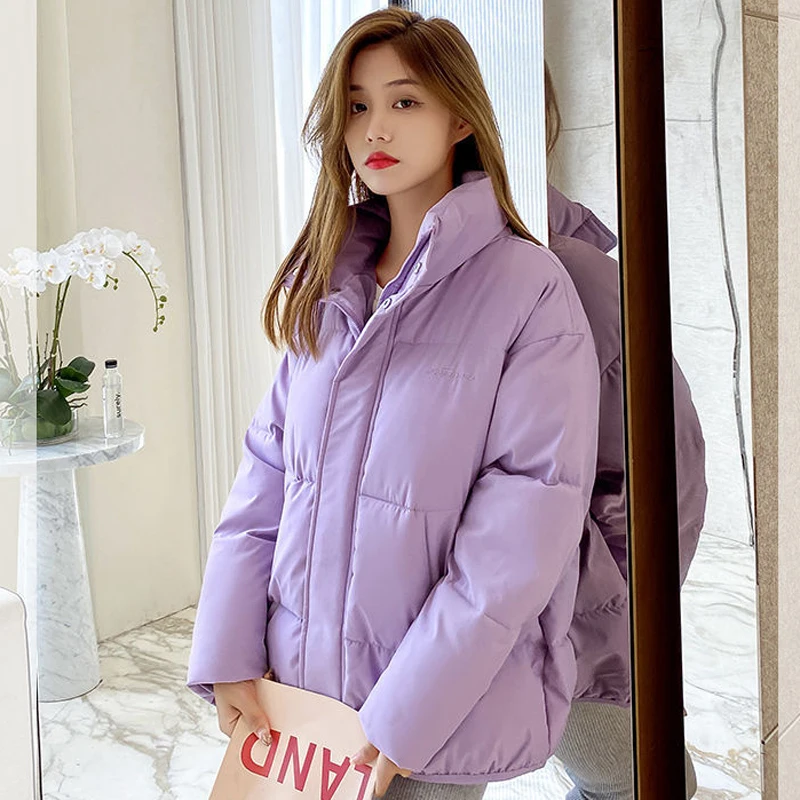  New Cotton Clothes Women Short Bread Clothes Loose Korean Fashion Long-sleeved Students Winter Thick Padded Jacket Coat Ins
