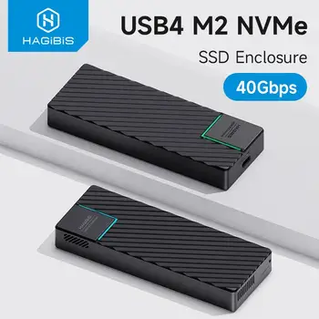 Hagibis 외장형 하드 드라이브와 호환 가능한 USB 4.0, 40Gbps M.2 NVMe SSD 인클로저, 썬더볼트 4/3 USB 3.2, 3.1, 3.0, ASM2464, 신제품