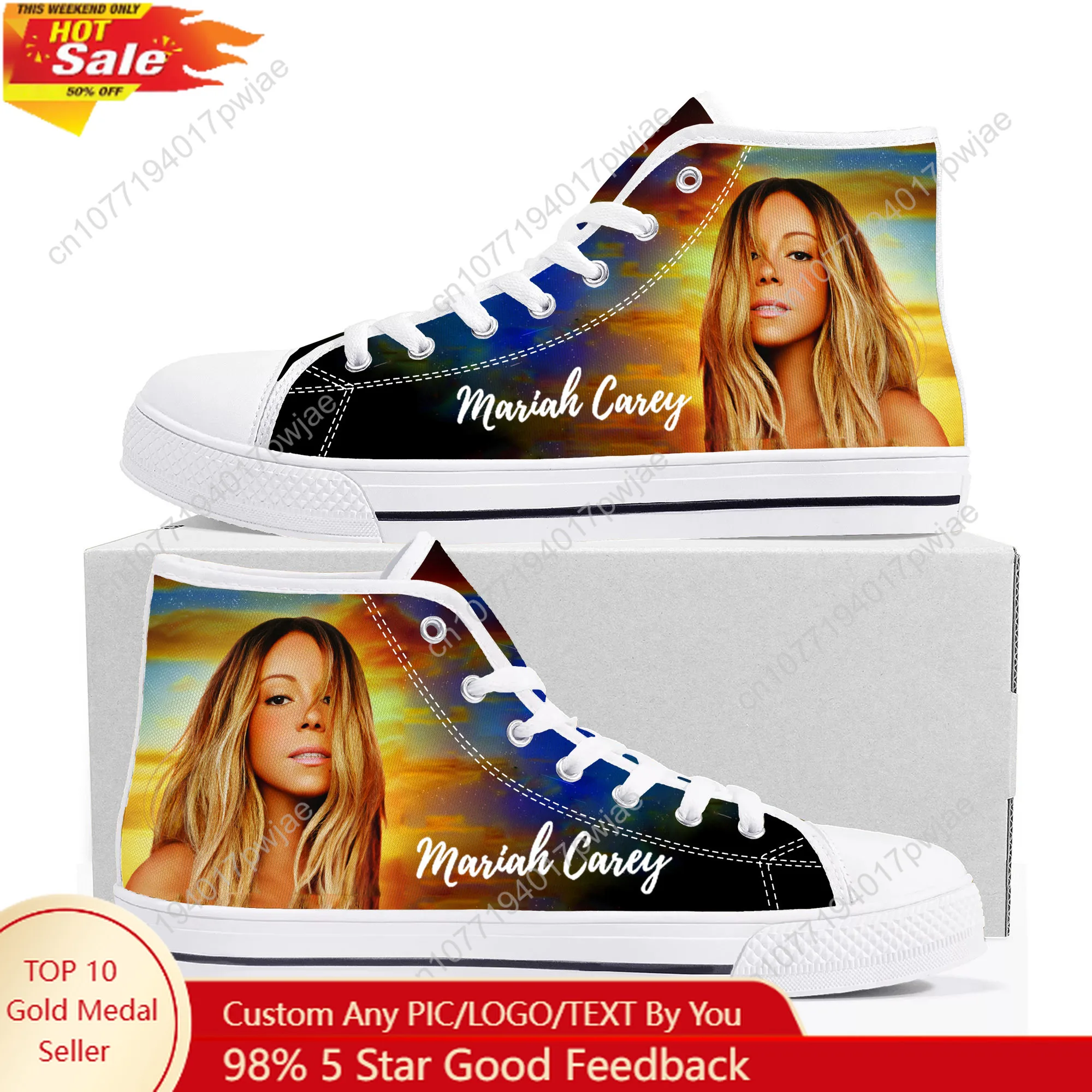 

Mariah Carey High Top High Quality Sneakers Hip hop Singer Mens Womens Lightweight Canvas Sneaker Ghana Casual Custom Shoes