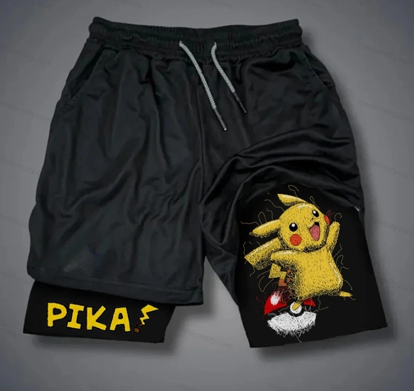 

New Pok É Mon 2025 Fashion Trend Printed Pok É Mon Co Branded Shorts Men's Summer Pants