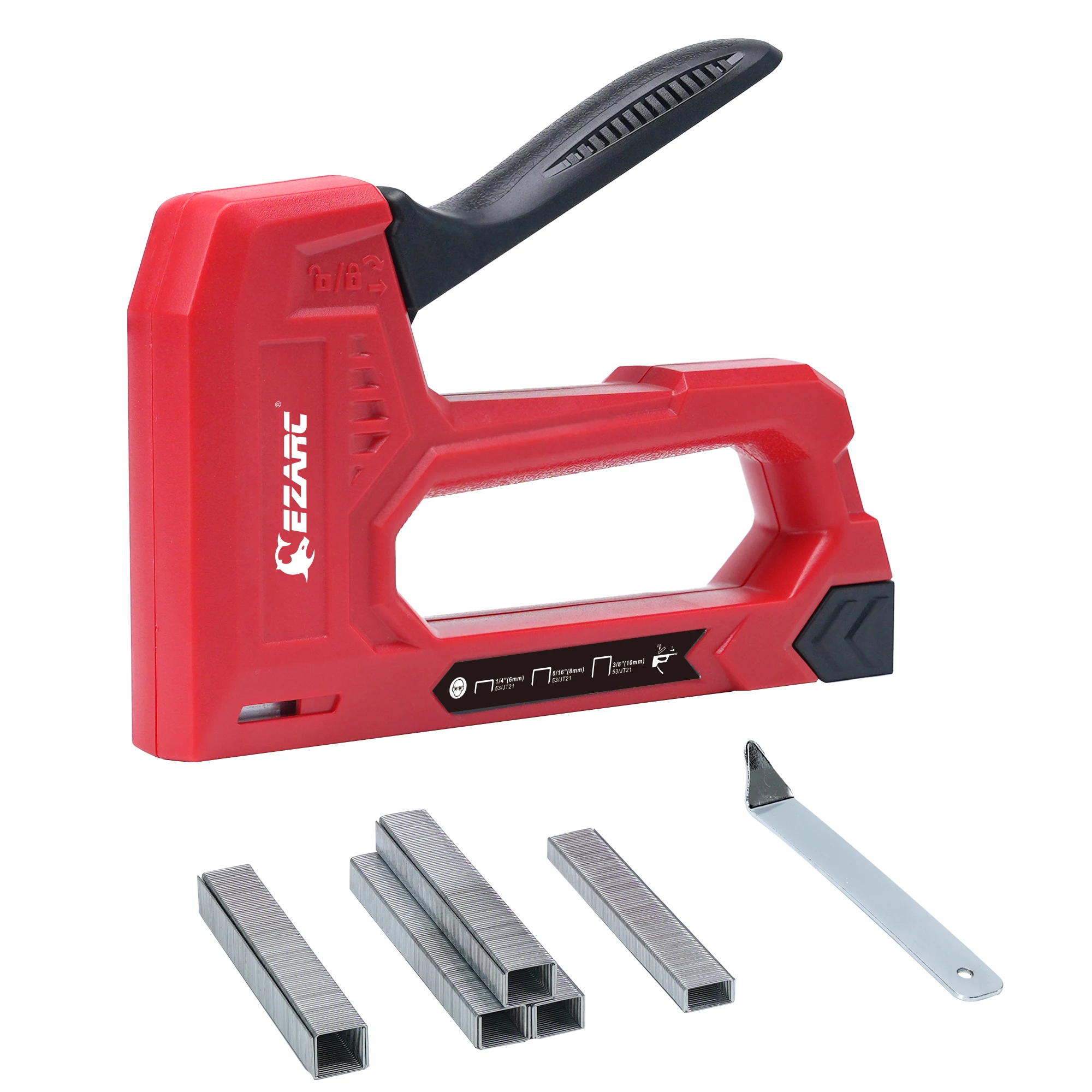 EZARC Hand Staple Gun Kit for Woodworking with 1000 Staples and Staple Remover, Light Duty Stapler and Nail Gun for DIY Crafts 