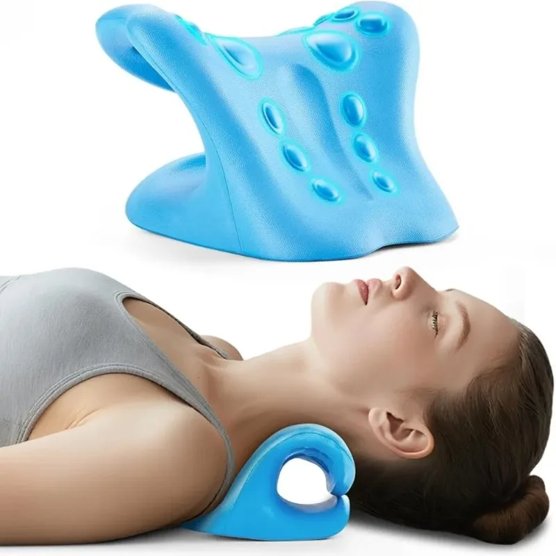 Neck Stretcher and Cervical Traction Device, Cervical Neck Shoulder Stretcher Massage Pillow Traction Device Muscle Relaxation