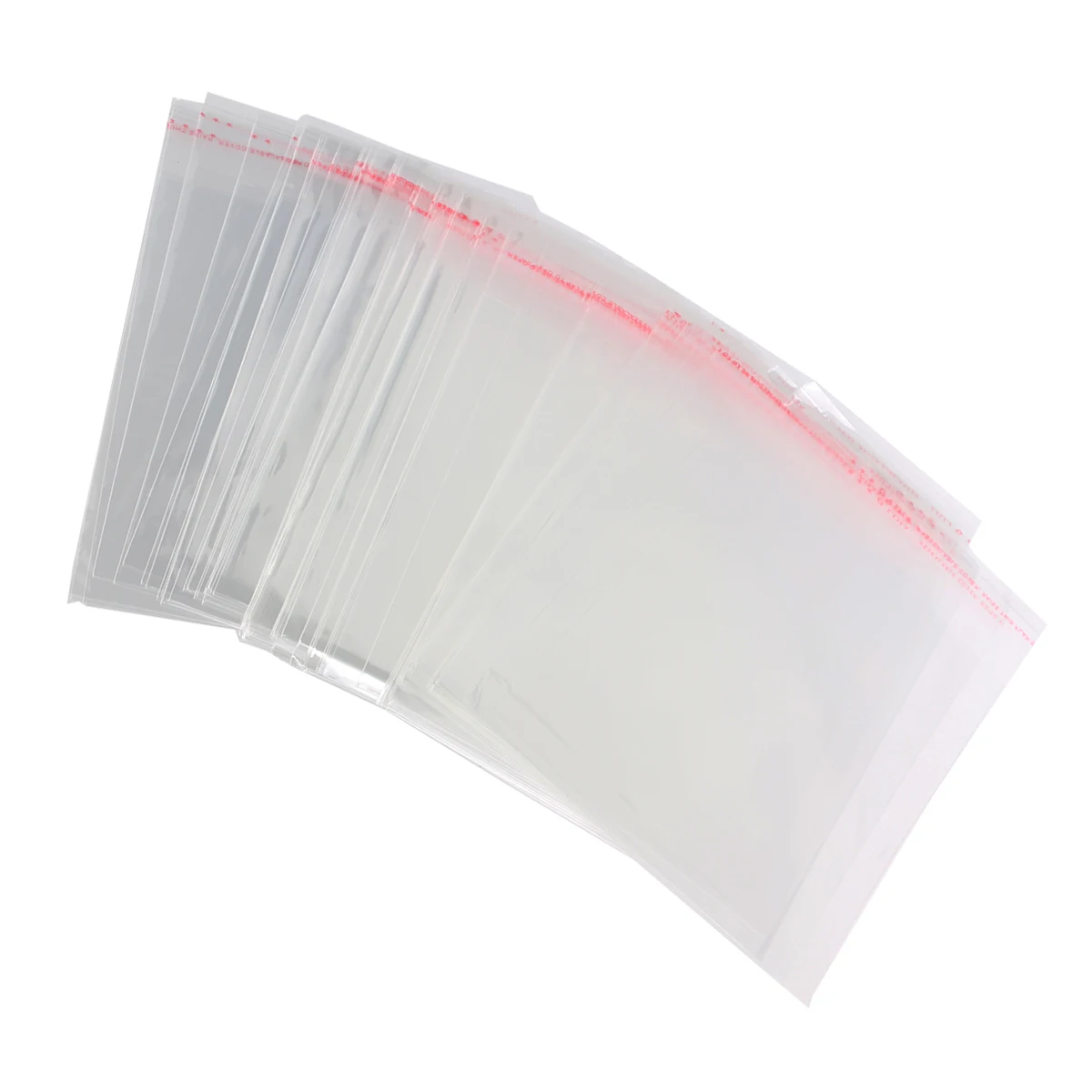 100 قطعة أكياس السيلوفان البولي بروبيلين شفافة ثنائية المحور 10x15 سنتيمتر ذاتية اللصق التجزئة هدية مخبز التعبئة والتغليف غير مسامية سوبر #3