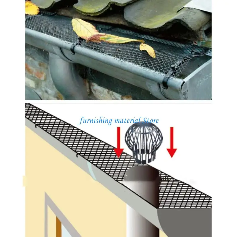 Y5GD Down Spout Filter Gutter Guard Leak Gutter Screen Outdoor Drain Protector For Eaves Downspout Outdoor Drain