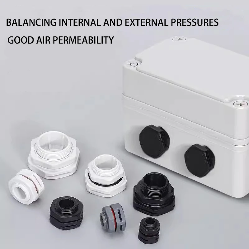 10PCS IP68 Waterproof Breathable Vent Plug Automatic Exhaust Breather Valve, Pressure Balance Nylon Screw Type M5 M6 M8M12M16M20