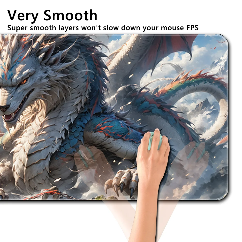 Japanese Cloud Sea Dragon Pattern Mouse Pad Desktop Pad Keyboard Pad