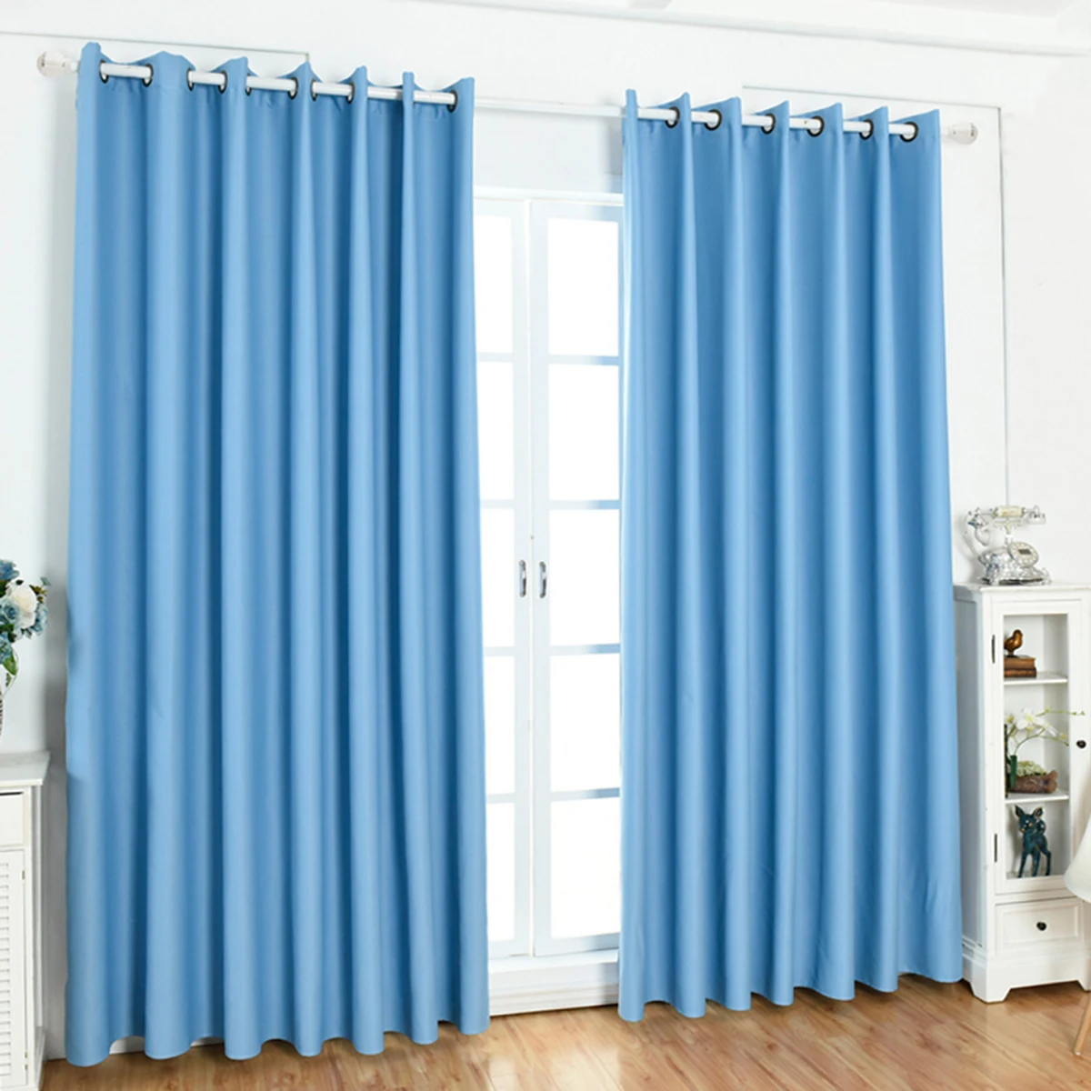 

1pcs Blackout Curtains Window Decor Darkening Drapes Thermal Insulated Sheer Curtains Premium Polyester Wear Resistance Bedroom