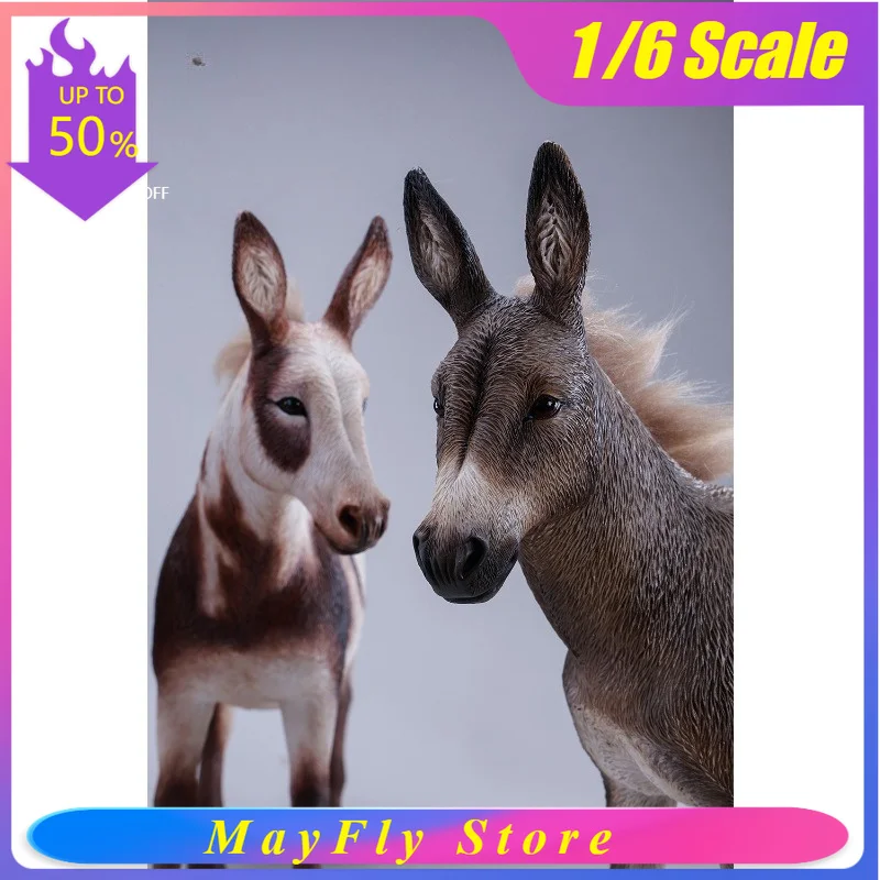 1/6 Scale JXK Trendy Simulation Resin Animal Mule Model Soldier Mount Donkey Desktop Toys Gifts Decorations Accessories