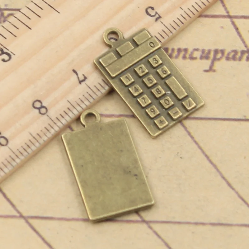 15pcs Charms Calculator Counter 23x13mm Tibetan Silver Color Jewelry Antique Pendants DIY Craft Handmade Making