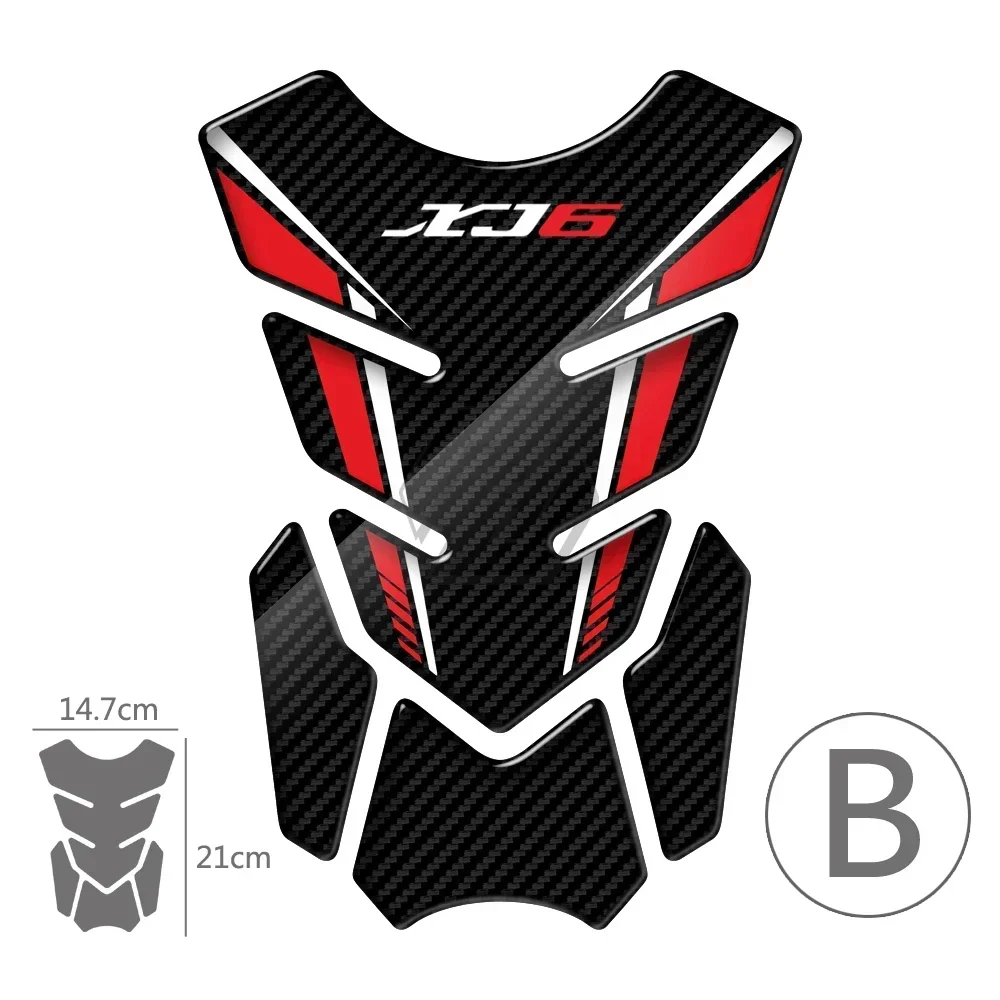 3D คาร์บอนรถจักรยานยนต์รถจักรยานยนต์ Pad Protector สติกเกอร์สําหรับ Yamaha XJ6 SP ABS ทั้งหมดปีรถจักรยานยนต์อุปกรณ์เสริม
