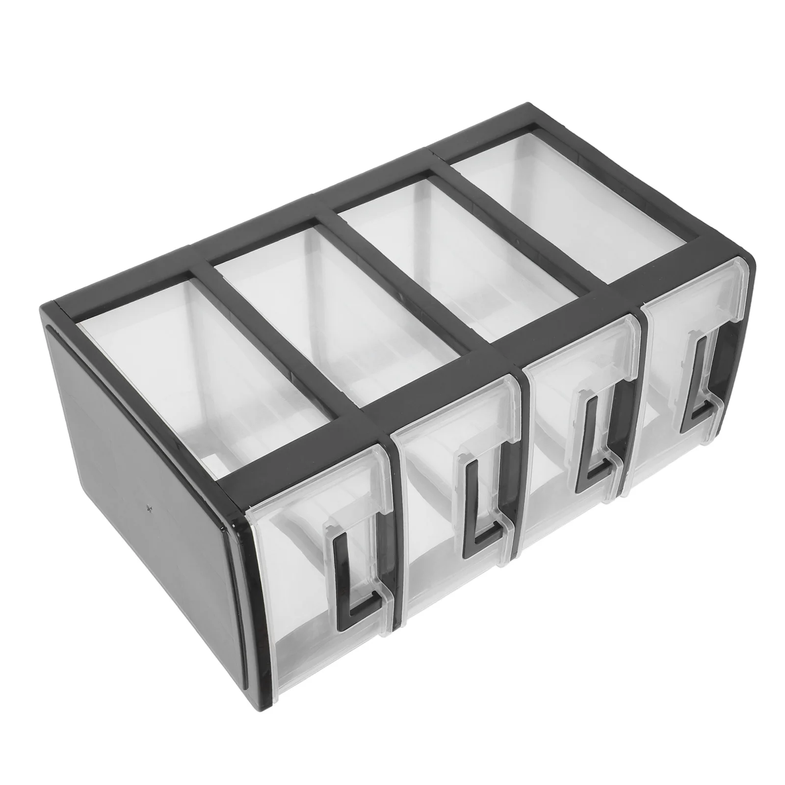 

Drawer Type Storage Box Transparent Black White Desktop Organizer For Office Study Room Plastic Organizer