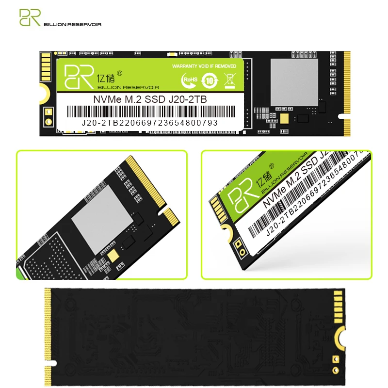 BR M.2 SSD 1 تيرا بايت محرك الحالة الصلبة 2280 M.2 NVMe SSD Drive PCIe Gen3 * 4 قرص صلب داخلي HDD لأجهزة الكمبيوتر المحمول المكتبية