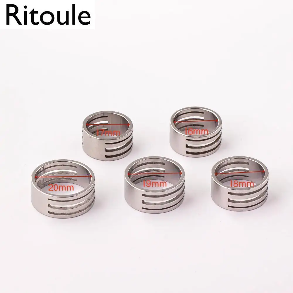 Thickened stainless steel ring, titanium steel, brass open ring, large small size handmade ring DIY handmade auxiliary work