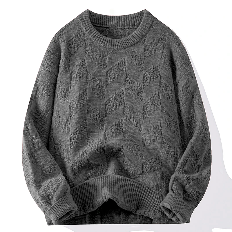 スリムフィット長袖スウェットシャツファッションメンズコートラウンドネックストリートウェアトップスカジュアルニットセータープルオーバートラックスーツジャケット