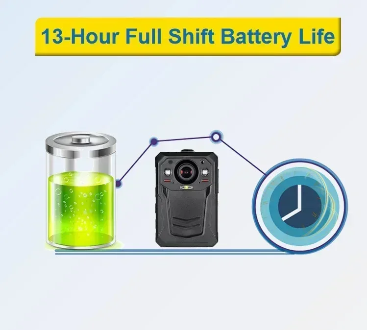 BC107 Body Camera with 4G Live Streaming GPS 1512P Resolution Night Vision Waterproof Design 13 Hour Battery  Wearable Camera