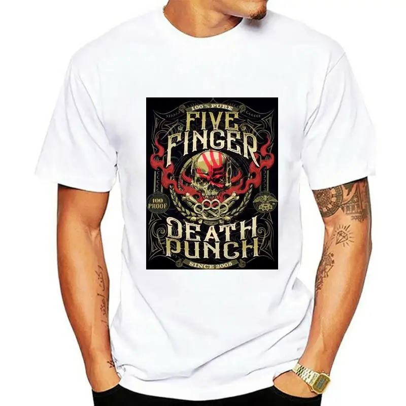 Five Finger Death Punch 100 Proof T-Shirt Summer Style Casual Wear Tee Shirt