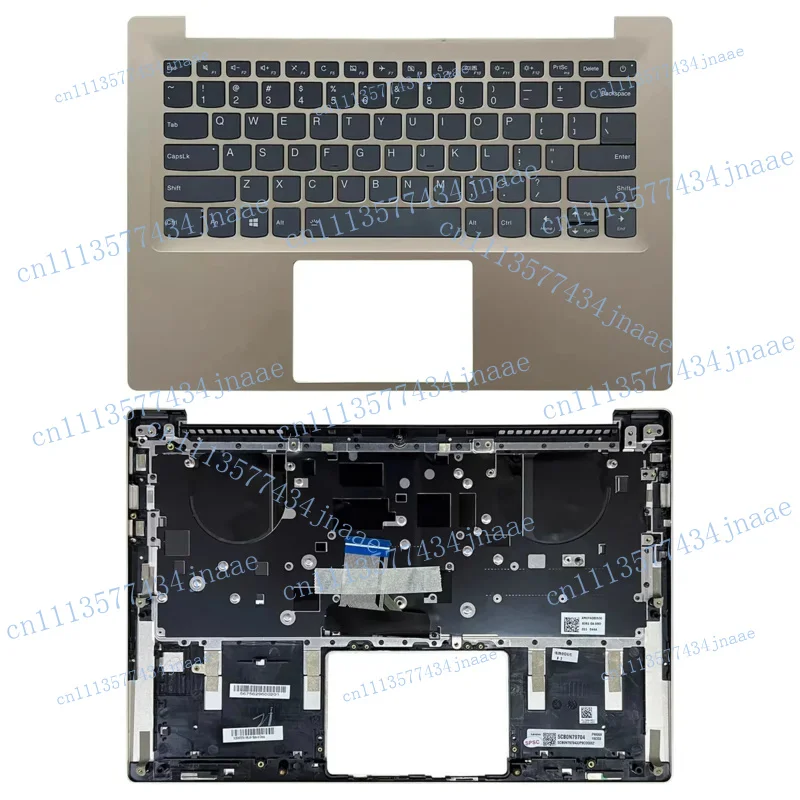 

New Palmrest Upper Case with Backlit US Keyboard Gold For Lenovo ideapad 720S-14IKB