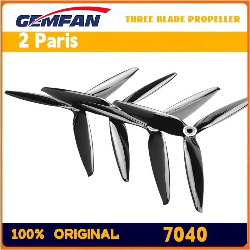 2 pair 5 colors Gemfan 7040 7.0x4.0 FPV PC 3 propeller Prop Blade CW CCW shaft through the machine more special motor 2407