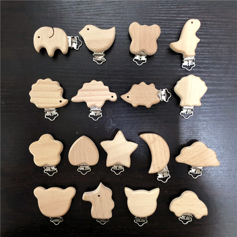 

17Pcs Baby Pacifier Clips Set Clip Durable Safe Infant Accessories for Pacifier Holder Bib Clips Chewing Supplies