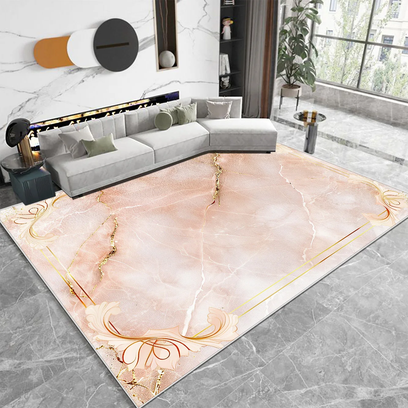 Luxurious Style Living Room Large Carpet Decoration Home Sofa Coffee Table Area Rug for Bedroom Cloakroom Floor Mat Customizable