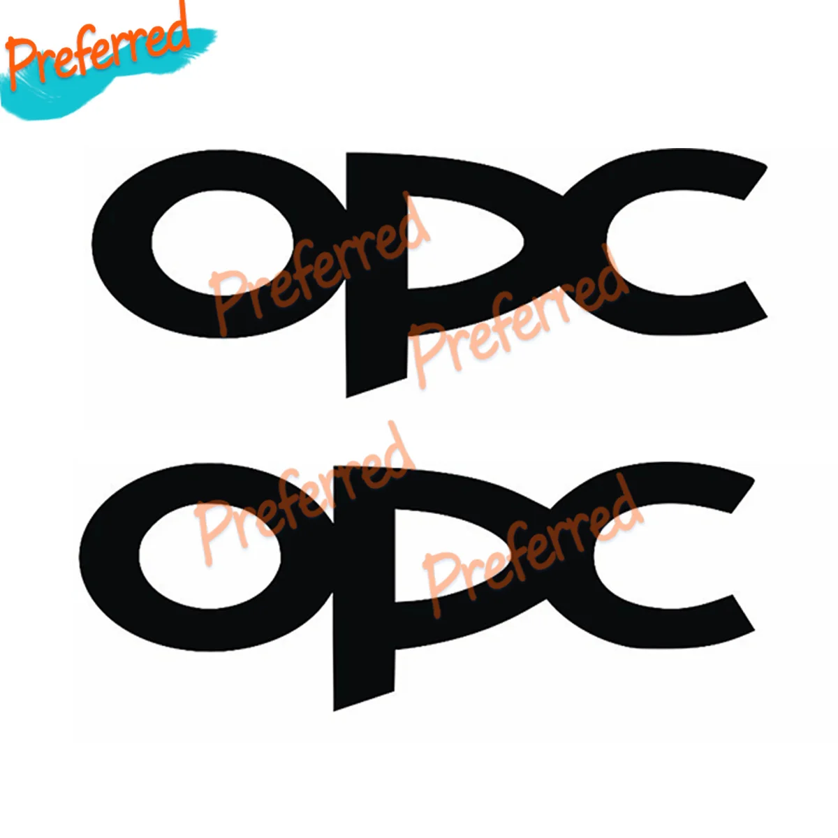 2 X PEGATINAS STICKER VINILO - OPC Decal Customizable in Any Size No Background
