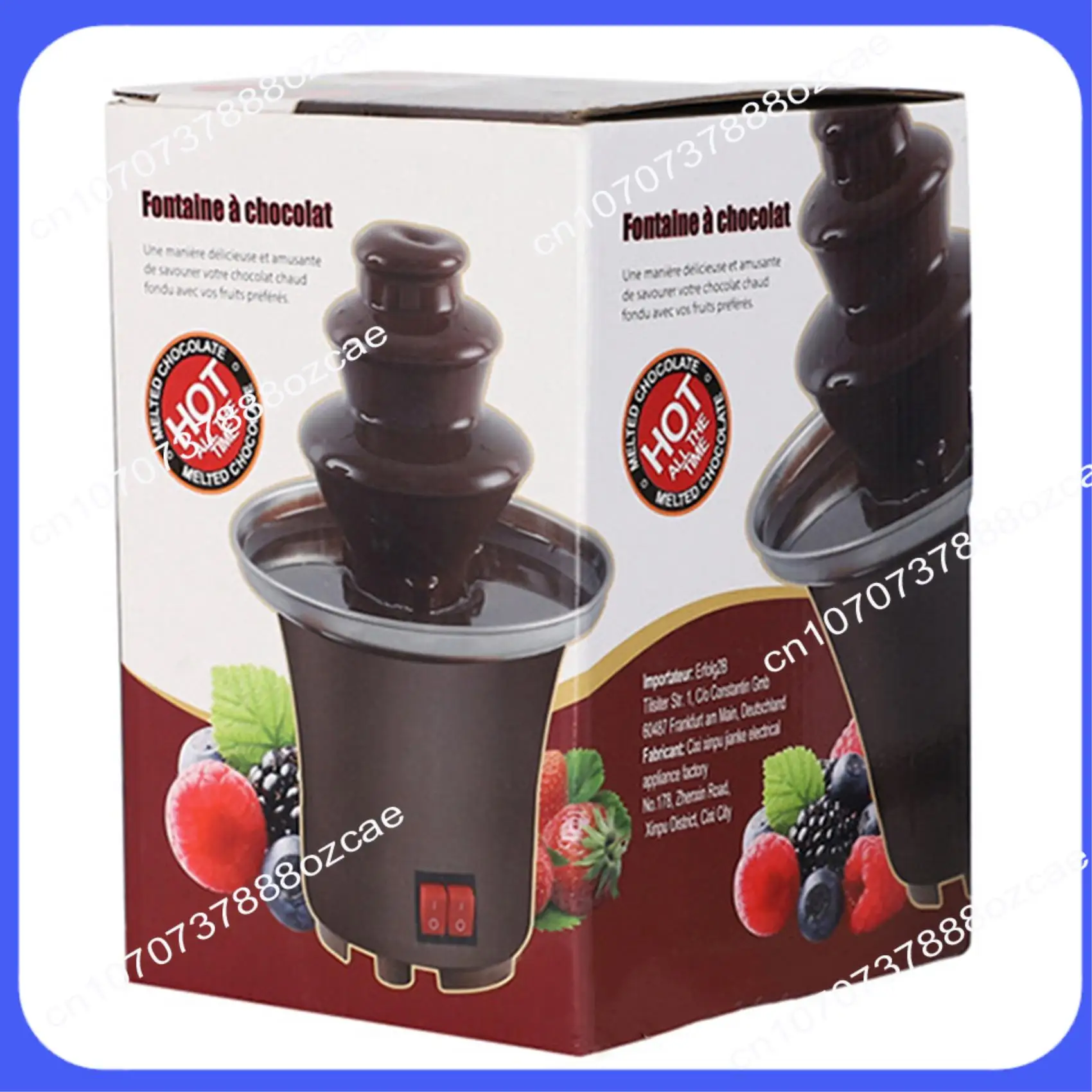 Fonte de chocolate doméstica a26p, máquina automática de fusão de pote quente com torre de derretimento de aquecimento, chocolate caseiro