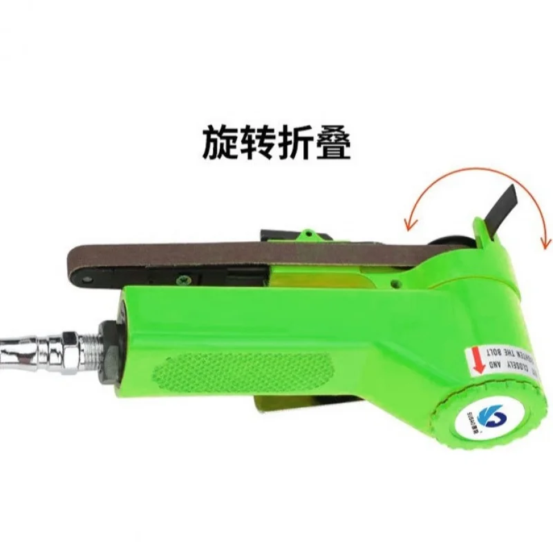 Compact Portable Pneumatic Belt Sander High Speed Loop Sanding Band Machine Multi Use Hand Held Polisher Grinder for DIY Househo