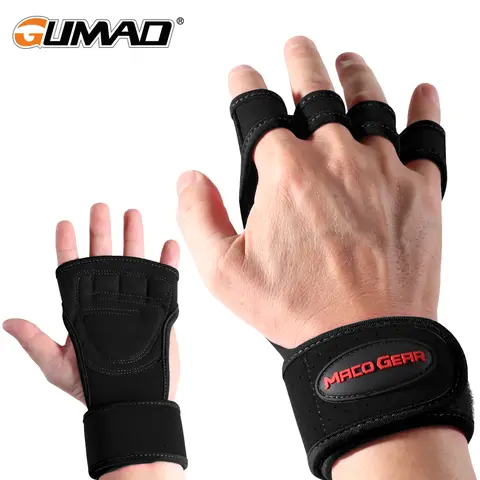 역도 훈련 장갑 피트니스 스포츠 바디 빌딩 체육관 손목 손목 보호대 MTB 사이클링 장갑 내마모성 남성 Best5