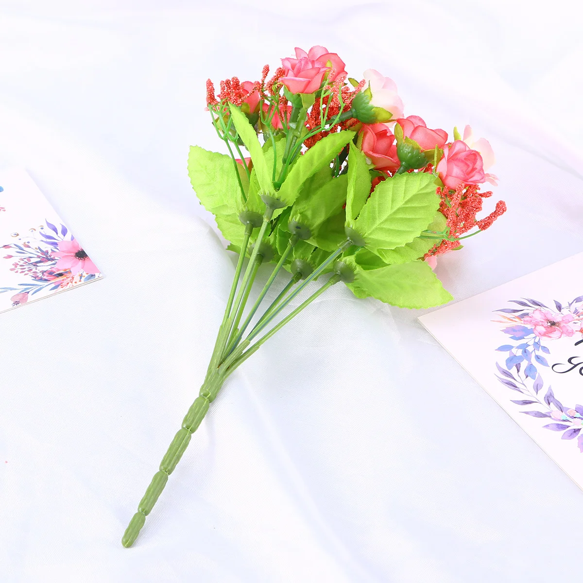 

Artificial Rose Real Touch Roses for Decoration Flower Flowers Heads Fake Little with Stems