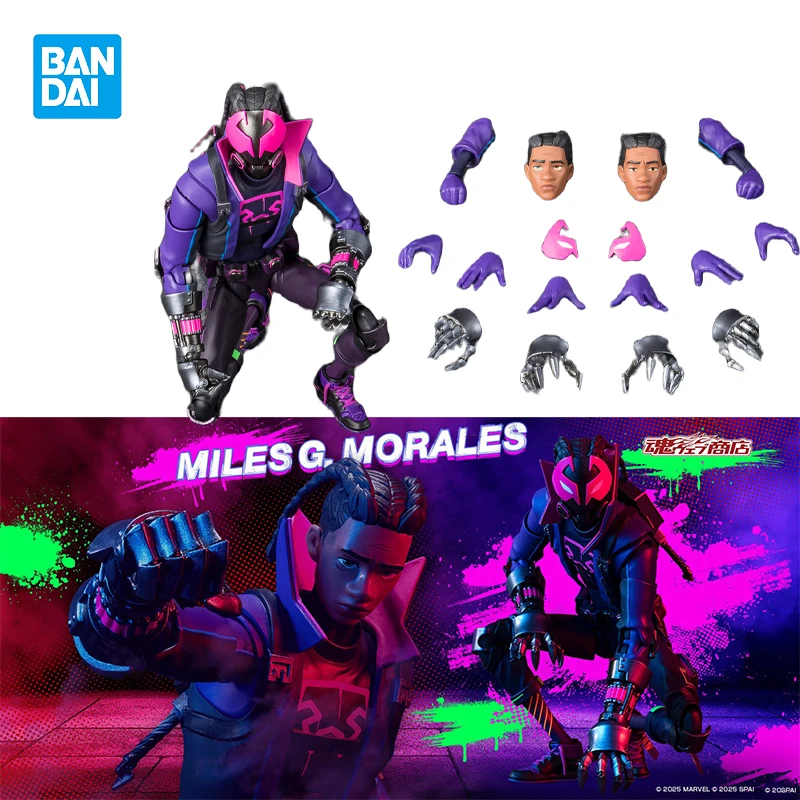 

In stock Bandai Original S.H.Figuarts Miles G.Morales(Spider-Man: Across the Spider-Verse) Anime Action Figures Model Toys Gift