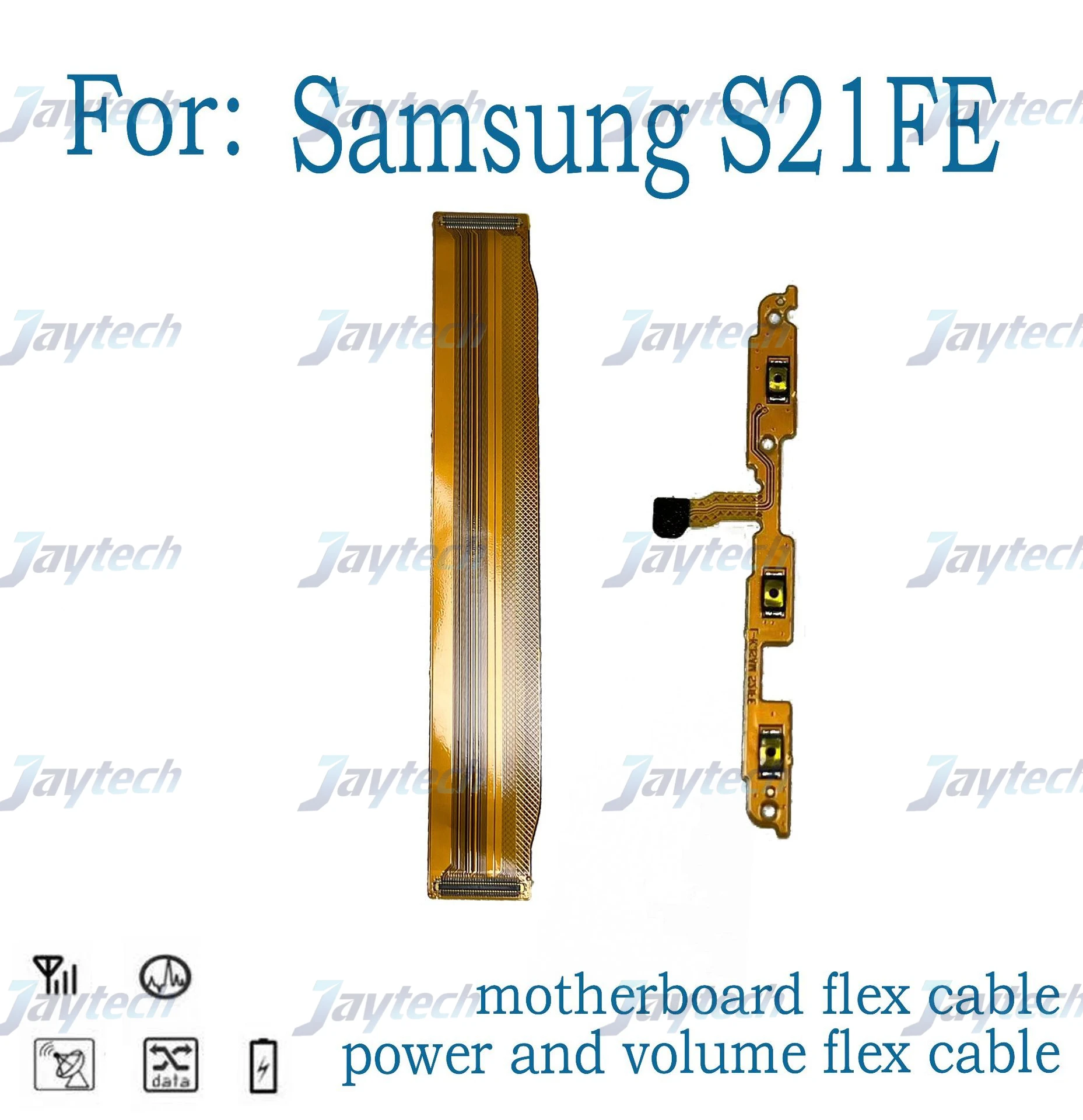 삼성 S21 FE용 USB 고속 충전기 메인 마더보드 전원 스위치 온/오프 버튼 볼륨 키 버튼 플렉스 케이블 세트