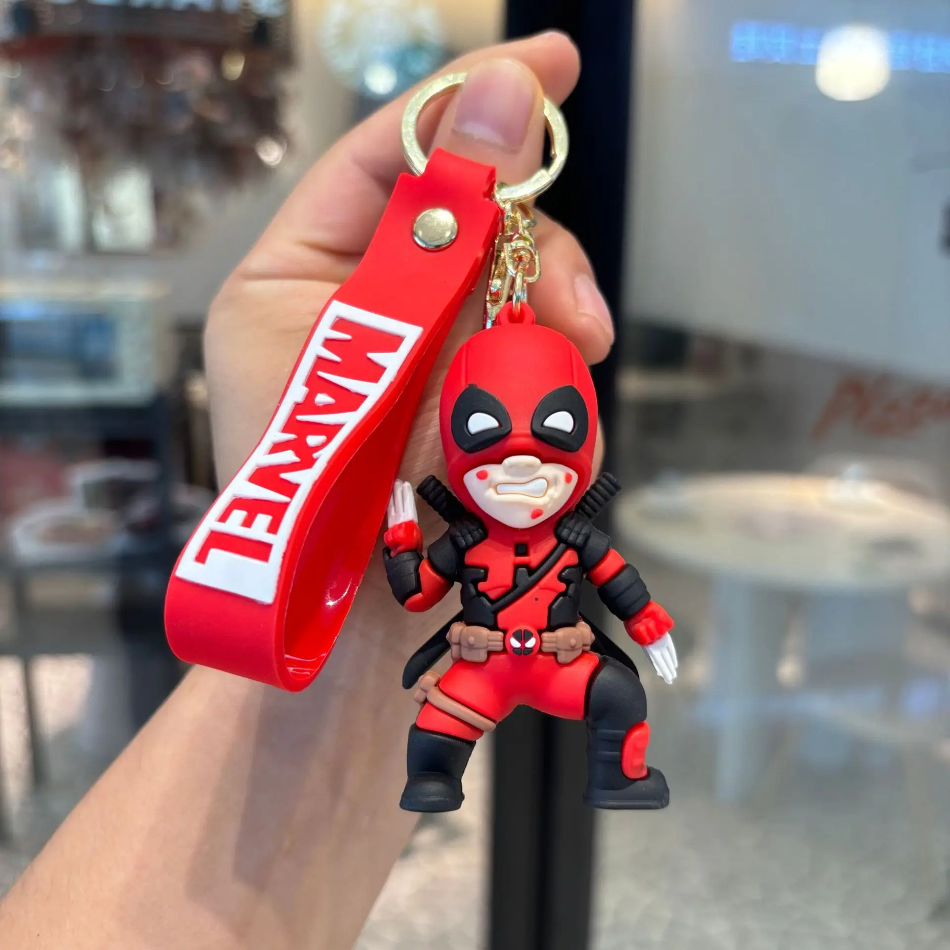 Deadpool & Wolverine Keychains Marvels Action Figures key ring new bags doll Pendant decoration Classic Toys kids gift Hot sales