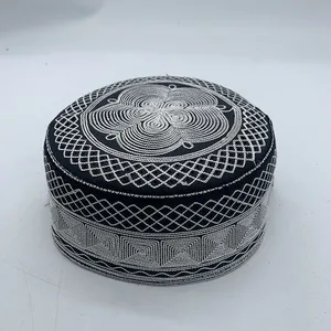 Muslim hats from cotton embroidery to men, Islam turbrant prayer, manner man, hijab bonnet, bonnet Arabic, Arabic turban, India 12 Main Sales Hall Jewish - №10