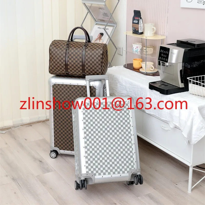 2025 High-end Full-Aluminum  Luggage Set 20 Inch Carry on Suitcase Scratch-resistant  Cabine Trolley Bag 24 Inch with