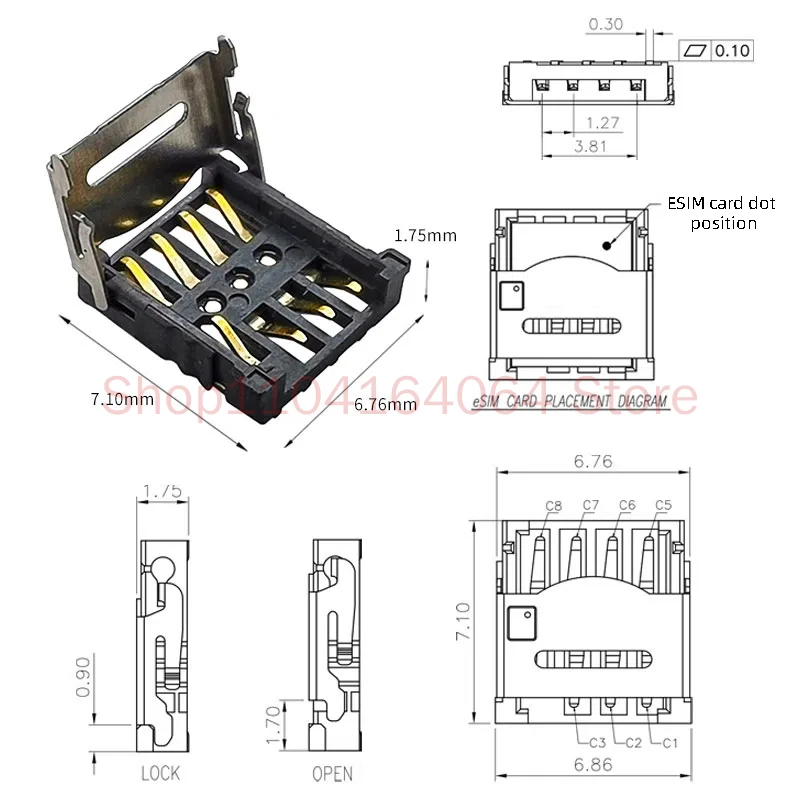 Подходит для пайки чипов ESIM, чипы 5 мм * 6 мм, рукоделие для самостоятельного тестирования и разработки