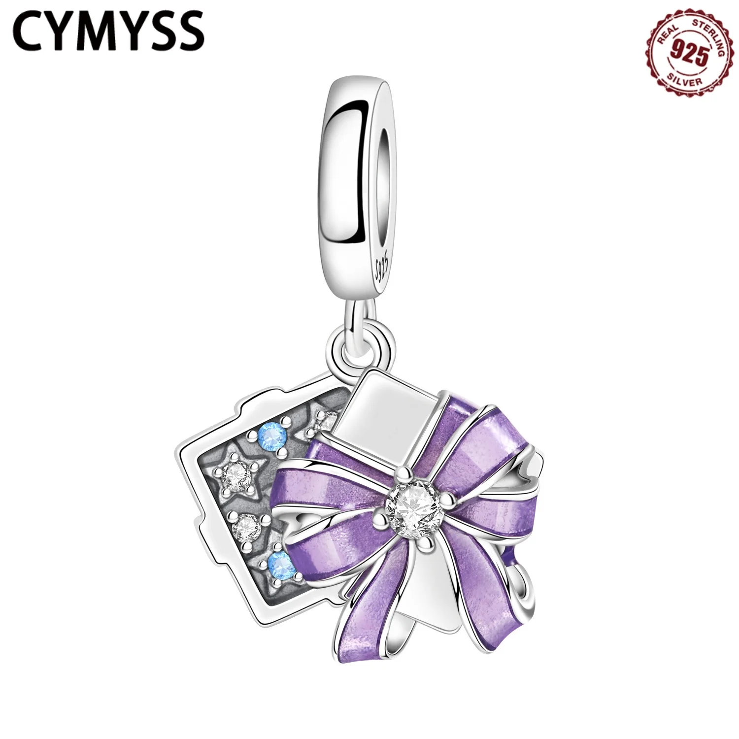 

CYMYSS 2025 New 925 Sterling Silver Jewelry Star Bow Gift Box Zircon Pendant Boutique Birthday Party Gift Original Women Pendant