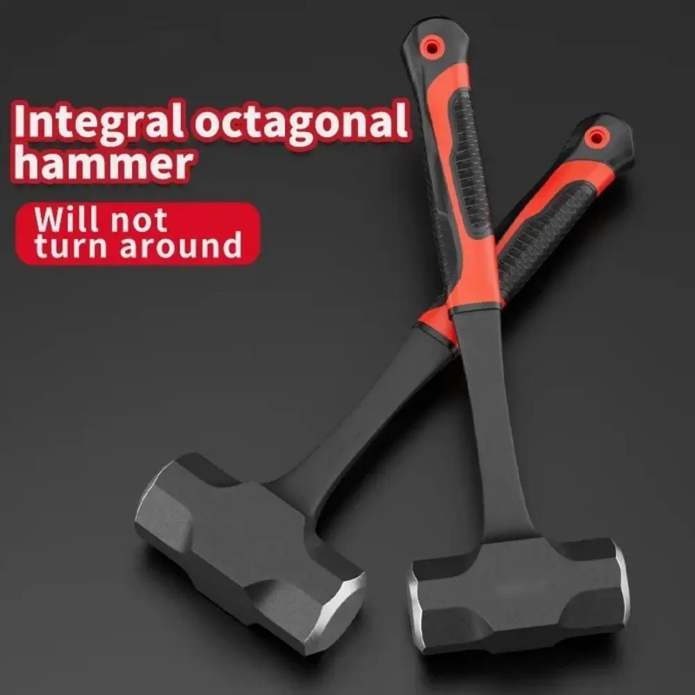 

Heavy-Duty Octagonal Hammer Non-slip Handle Shock-absorbing Solid Hammer High-carbon Steel Multipurpose
