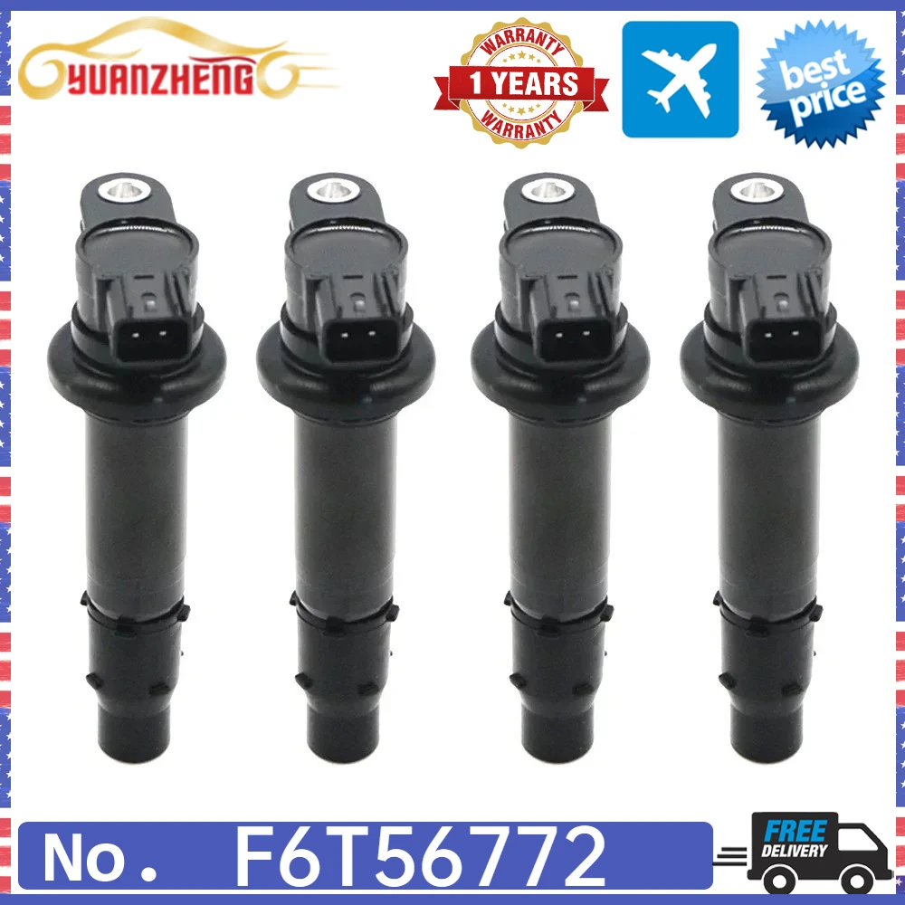 F6T56772 23P‑82310‑00 For Yamaha XT1200Z Super Tenere 2010‑2015 Engine Ignition Coil Replacement Parts 4X Ignition Coil