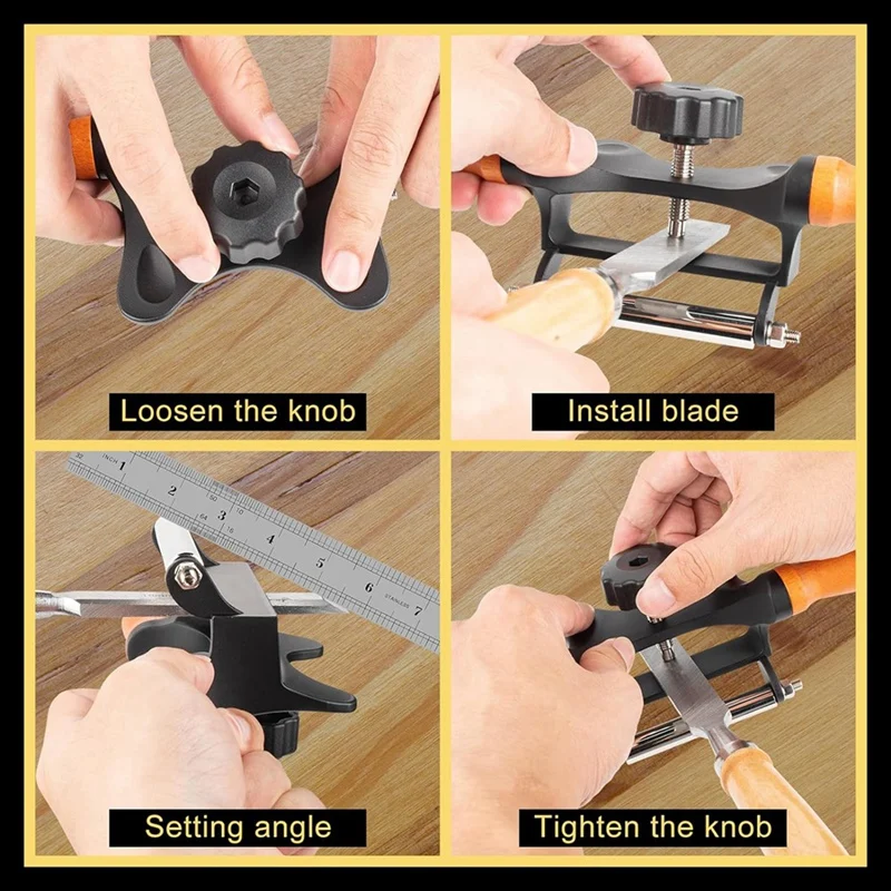 ABKD Woodworking Auxiliary Grinding Tool Positioning Roller Grinding Knife Bracket Suitable For Chisels And Wood Shavings