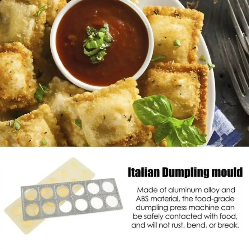 Ravioli Press Mold Manual Italian Dumpling Maker Mold Multipurpose Ravioli Maker Press Aluminum Alloy Ravioli Making Tool