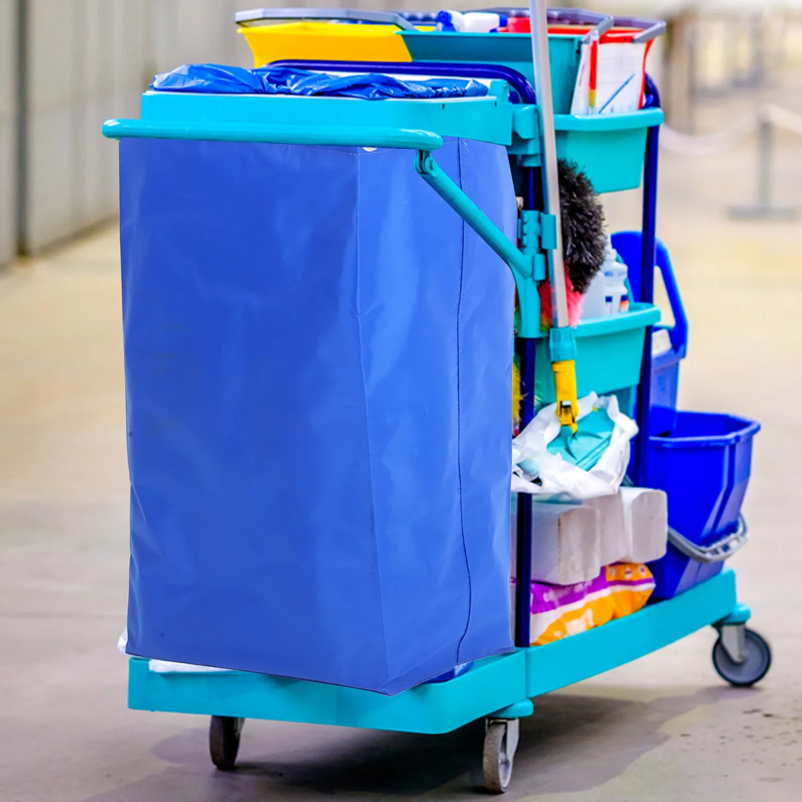 

Сумка для чистящей тележки большой емкости, водонепроницаемая для домашнего хозяйства, принадлежности для джаториля, отеля, офиса, общественная близость, коммерческая