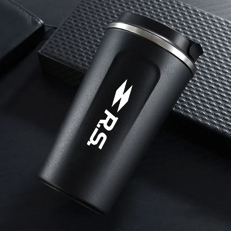 Car Stainless Steel Temperature Display Coffee Cup Thermal Mugs For Renault RS Line Clio Megane Scenic laguna Logan Koleos