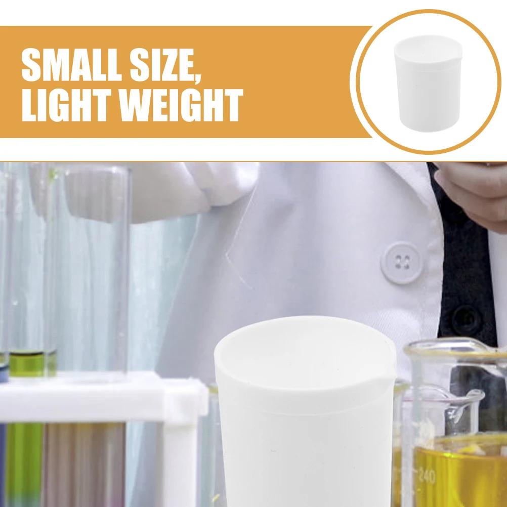 

1pcs PTFE Beaker 200ml Lab Plastic Cup Corrosion Resistant Heatproof Small Beaker for Chemistry Experiment Science Gifts